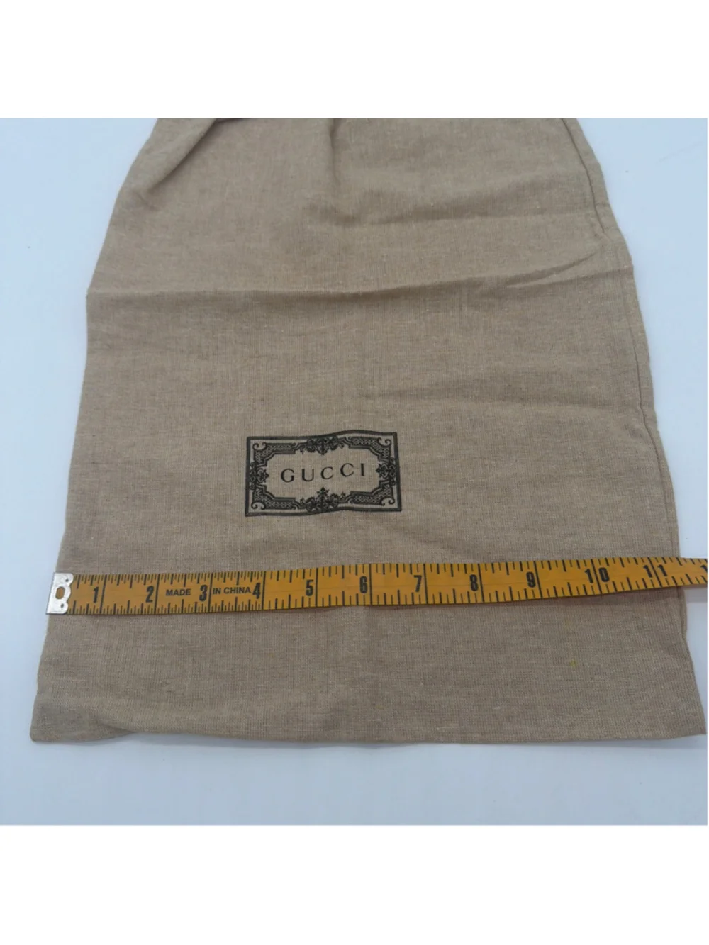 Gucci Beige & Black Drawstring Dust Bag